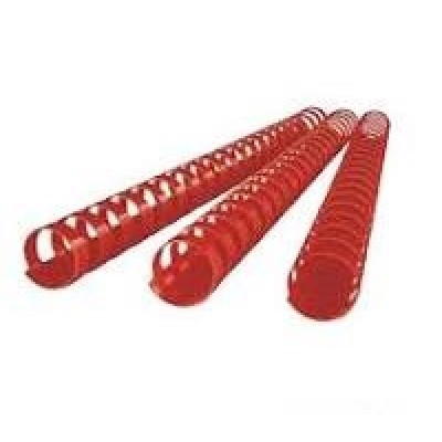 SPIRAL PLASTIC A4 21R 1X50 25 MM  RED ATLAS