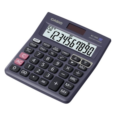 CALCULATOR 10 DIGITS SOLAR+BATTERY MJ100D CASIO