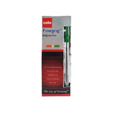 BALL PEN FINE GRIP CELLO 1X12 GREEN