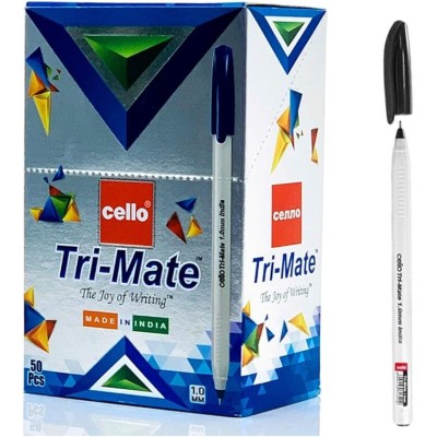 BALL PEN TRIMATE 1.0 CELLO 1X50 BLACK