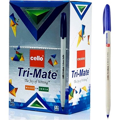 BALL PEN TRIMATE 1.0 CELLO 1X50 BLUE