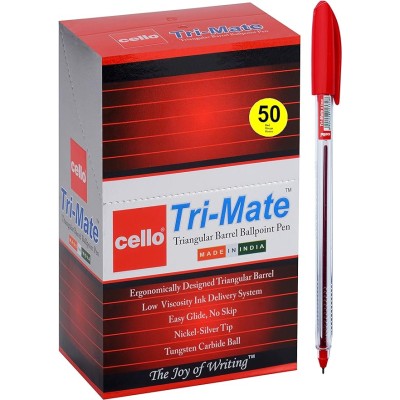 BALL PEN TRIMATE 1.0 CELLO 1X50 RED