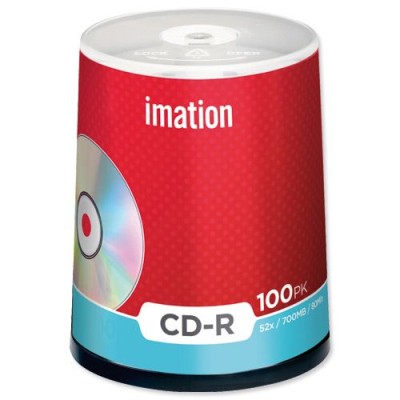 CD RECORDABLE SPINDLE-100 1X-48X 700MB IMATION