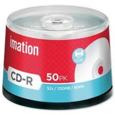 CD RECORDABLE SPINDLE-50 1X-48X 700MB IMATION