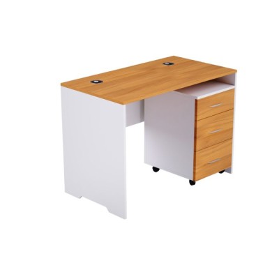 OFFICE TABLE CONTEMPORARY 246-12 60.5X120 CMS HEIGHT 76.5 CMS PEDESTAL 3 DRAWERS 48X40 CMS HEIGHT 61.50 CMS