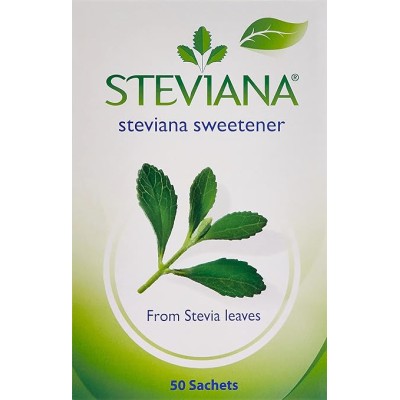 SWEETENER STEVIANA LOW CALORIE 50 SACHETSX2.5 GMS