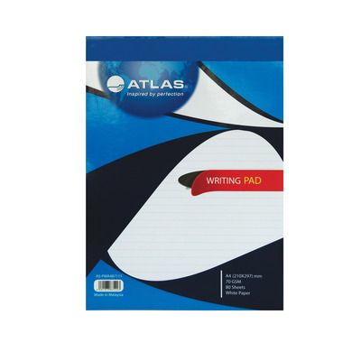 WRITING PAD A4 70GSM 80 SHEETS 1X12