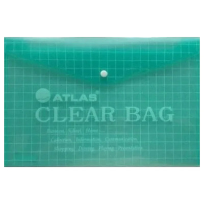 BAG MY CLEAR FOOLSCAP WITH NCH F10003  CLEAR ATLAS 1X12