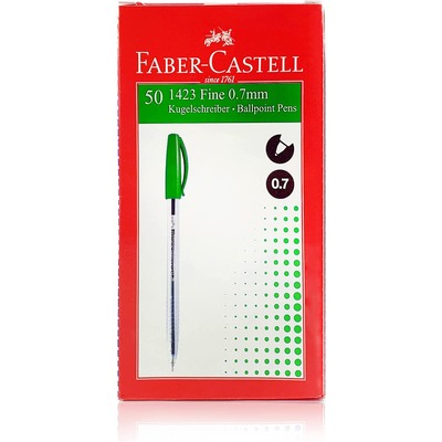 BALL PEN 0.7MM FABER CASTELL 1423 GREEN 1X50