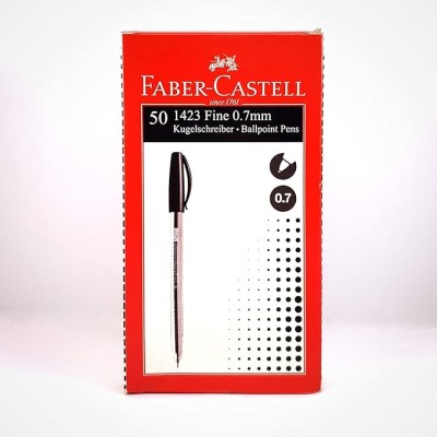 BALL PEN 0.7MM FABER CASTELL 1423 BLACK 1X50