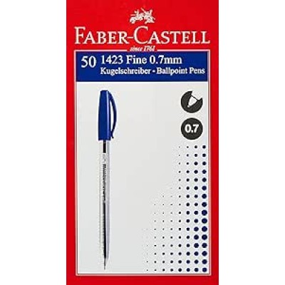 BALL PEN 0.7MM FABER CASTEL 1423 BLUE 1X50