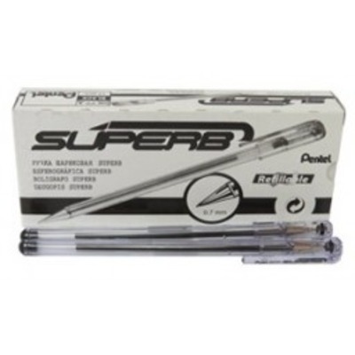 BALL PEN BK77 SUPERB 0.7 BLACK 1X12 PENTEL