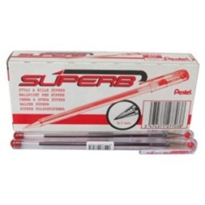 BALL PEN BK77 SUPERB 0.7 RED 1X12  PENTEL