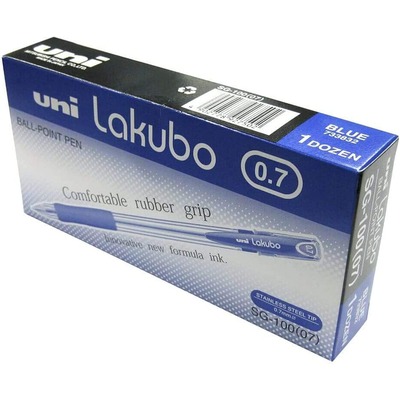 BALL PEN LAKUBO FINE 0.7 UNI 1X12 BLUE