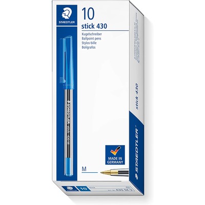 BALL PEN STICK 430  STEADTLER MEDIUM 1X10 BLUE