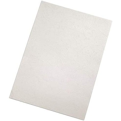 BINDING COVER  A4 230 GSM 1X100 LEATHERGRAIN WHITE ATLAS