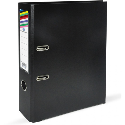 BOX FILE PLASTIC A4 BROAD BLACK FIS