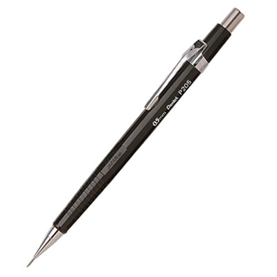 CLUTCHPENCIL 0.5MM PENTEL P205 BLACK BODY