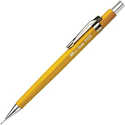 CLUTCHPENCIL 0.9MM PENTEL P209 YELLOW BODY