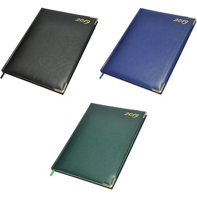 DIARY EXECUTIVE GOLDEN ENGLISH / FRENCH VINYL COVER FIS 32EG