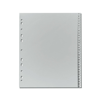 DIVIDER 1-31 PLASTIC GREY 47431 PARTNER