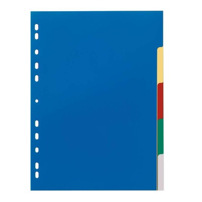 DIVIDER 5 COLOUR PLASTIC A4 6730 DURABLE