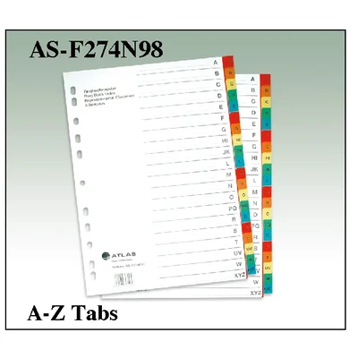 DIVIDER A-Z MANILA COLOUR F274N98 ATLAS