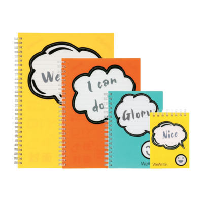 Spiral Notebook 70 sheets A7 with Removable Ruler WW