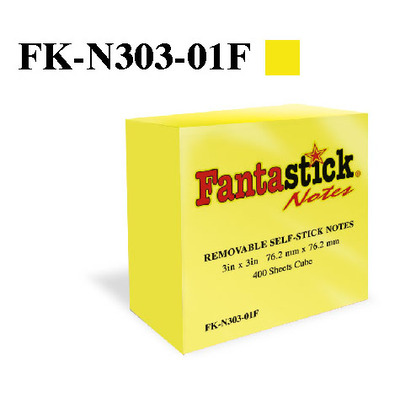 Stick Notes 3"x3" Fluor. Yelow Fantastick N303-01F