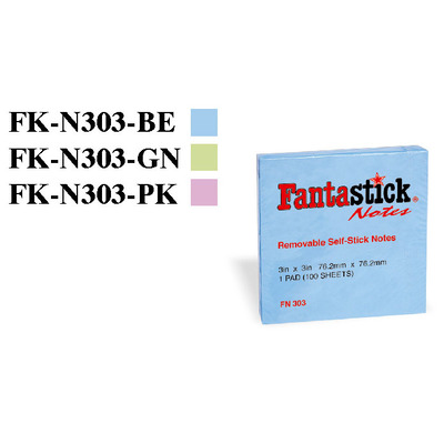 Stick Notes 3"x3" Blue Fantastick N303-BE