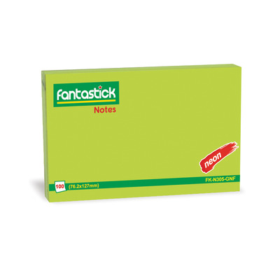 Stick Notes 3x5" Fluor. Green Fantastick N305-GNF