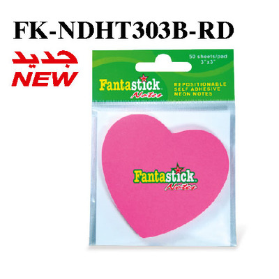 Stick Notes Fluor Hearts bls-RD Fantastick NDHT303B-RD