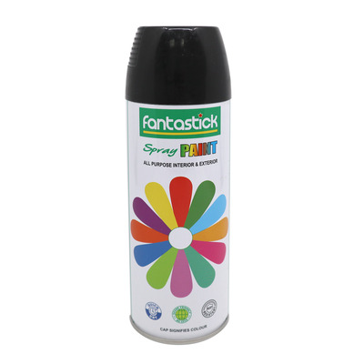 Spray Paint Acrylic 400 ml Black Fantastick SP-AC400-BK X 12