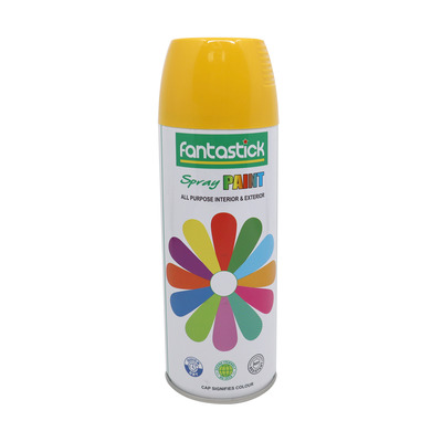 Spray Paint Acrylic 400 ml Yellow Fantastick SP-AC400-YE X 12