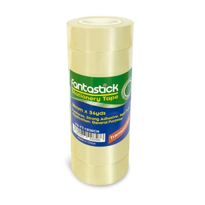 Tape 3/4"X36yds Clear Pk 8rol Fantastick FK-TT-1836CN