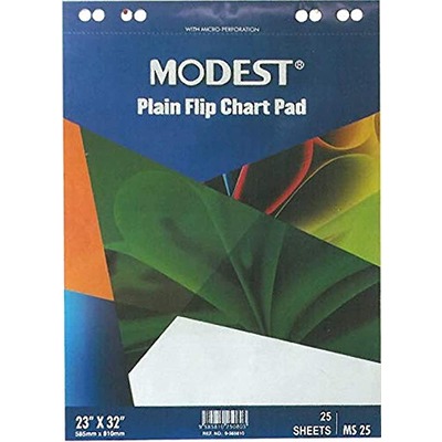 FLIP CHART PAD A1 PLAIN 25 SHEETS MS25 MODEST