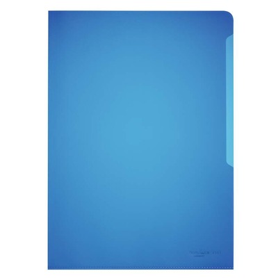 FOLDER PLASTIC A4 BLUE 0.12MM 2337 1X100 DURABLE