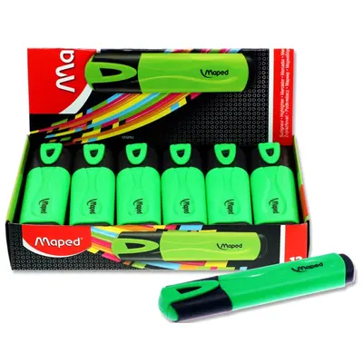 HIGHLIGHTER FLUORESCENT GREEN 1X12 MAPED