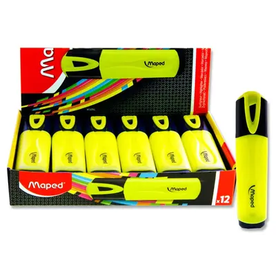 HIGHLIGHTER FLUORESCENT YELLOW 1X12 MAPED 