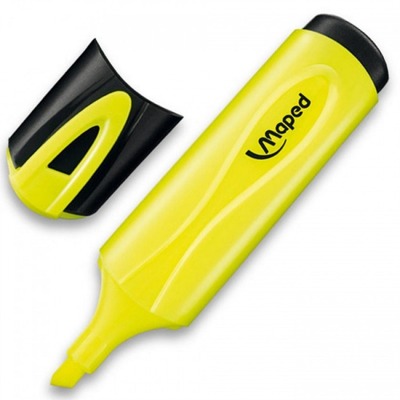 HIGHLIGHTER FLUORESCENT YELLOW MAPED 