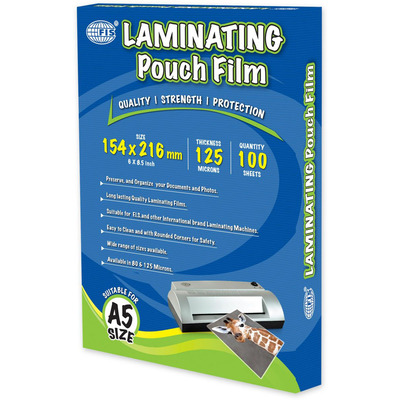 LAMINATING POUCH 154X216 MM A5 2X125 MICRON 1X100 FIS