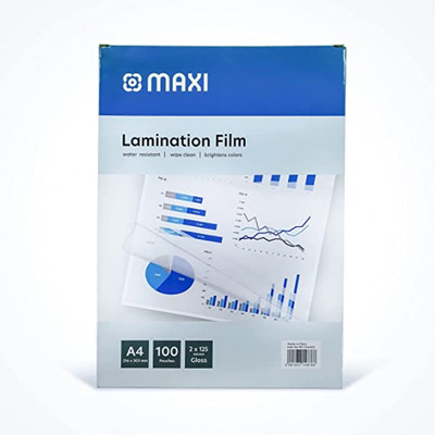 LAMINATING POUCH 216X303 MM A4 2X125 MICRON 1X100 MAXI