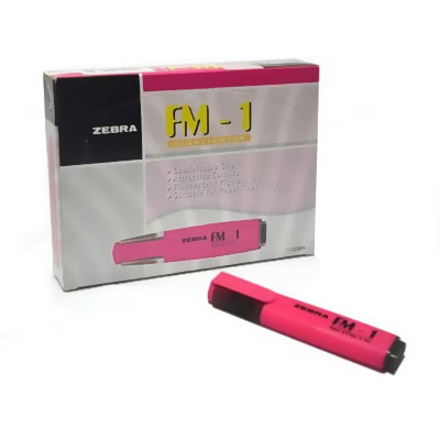 MARKER FLUORESCENT ZEBRA FM-1 1X12 RED