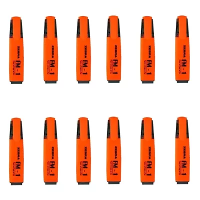 MARKER FLUORESCENT ZEBRA FM-1 1X12 ORANGE