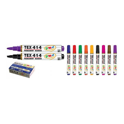 MARKER PERMANENT TEX 414 FINE 1X12 BLACK