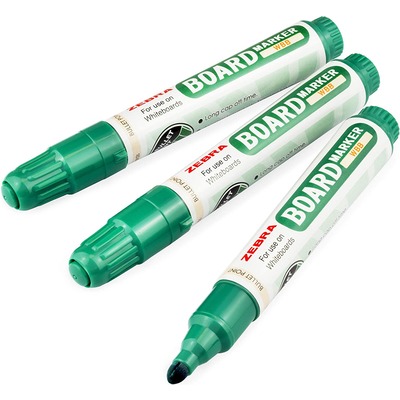 MARKER WHITE BOARD FINE GREEN WBB 1X12 ZEBRA