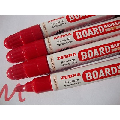 MARKER WHITE BOARD FINE RED WBB 1X12 ZEBRA