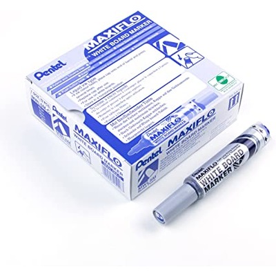 MARKER WHITE BOARD MAXIFLOW  BLUE MWL5M FN 1X12 PENTEL