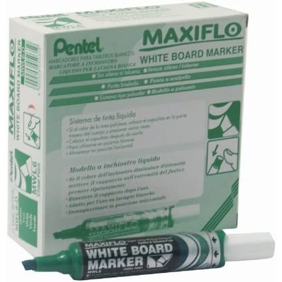 MARKER WHITE BOARD MAXIFLOW GREEN MWL6 CHISEL 1X12 PENTEL