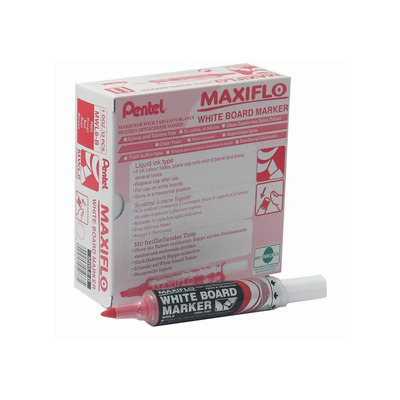 MARKER WHITE BOARD MAXIFLOW RED MWL6W MED 1X12 PENTEL